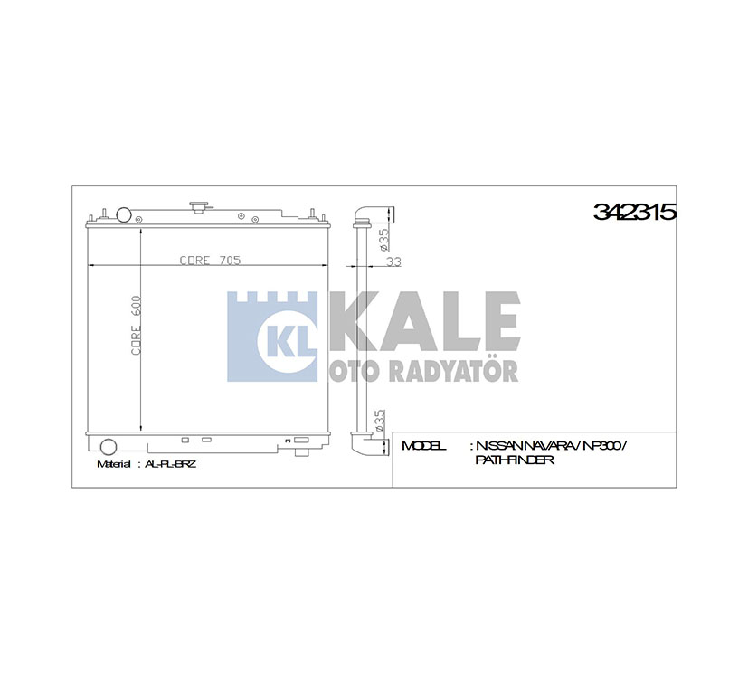 Nissan Navara Su Radyatörü Radyatör Su Pıckup M-t Brazıng OEM 21410-EB30A Nissan Navara Su Radyatörü Radyatör Su Pıckup M-t Brazıng OEM 21410-EB30A